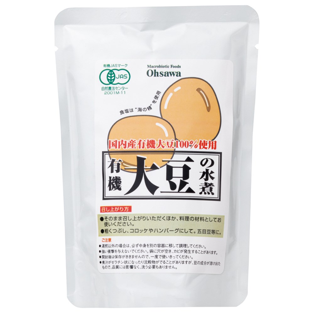 オーサワジャパン　オーサワの有機大豆の水煮　230g（固形量140g）　自然食品の通販サンショップ