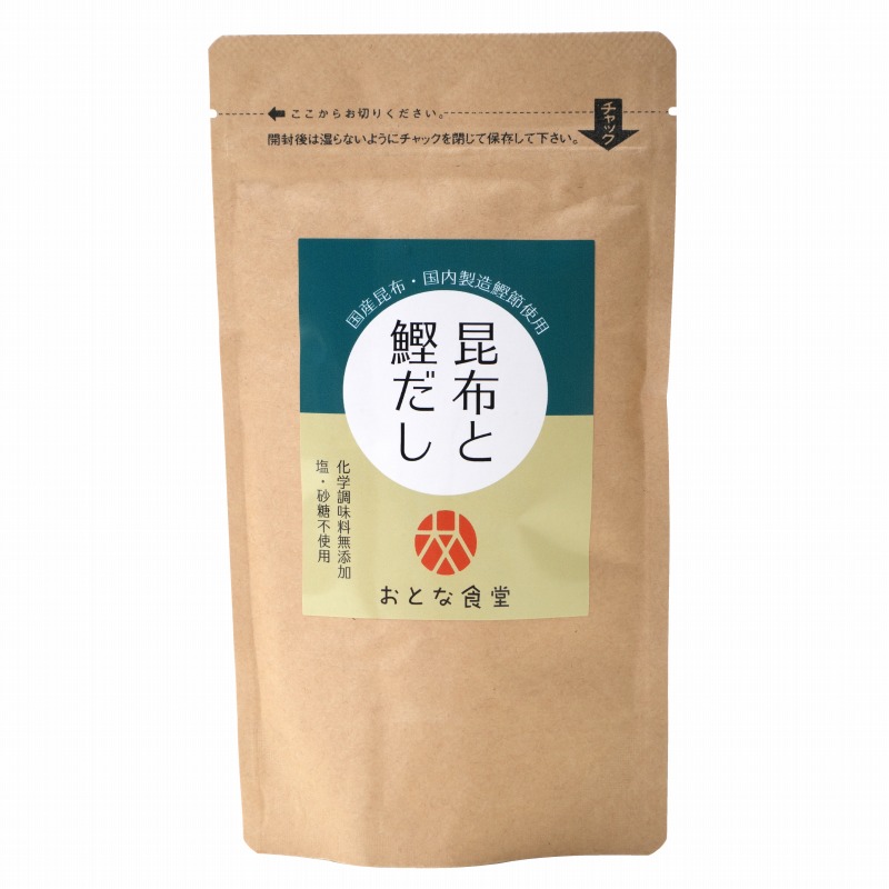 おとな食堂　自然食品の通販サンショップ　昆布と鰹だしパック　40g（5g×8袋）