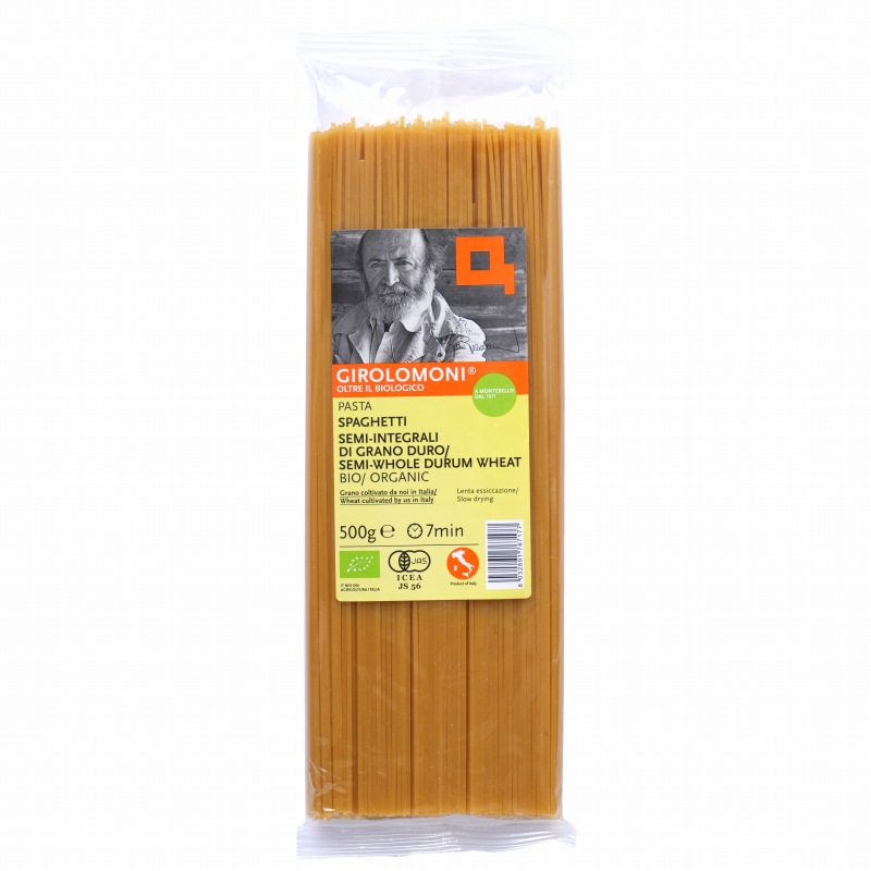 500g　セミインテグラーレ　デュラム小麦有機スパゲッティ　ジロロモーニ　創健社　自然食品の通販サンショップ