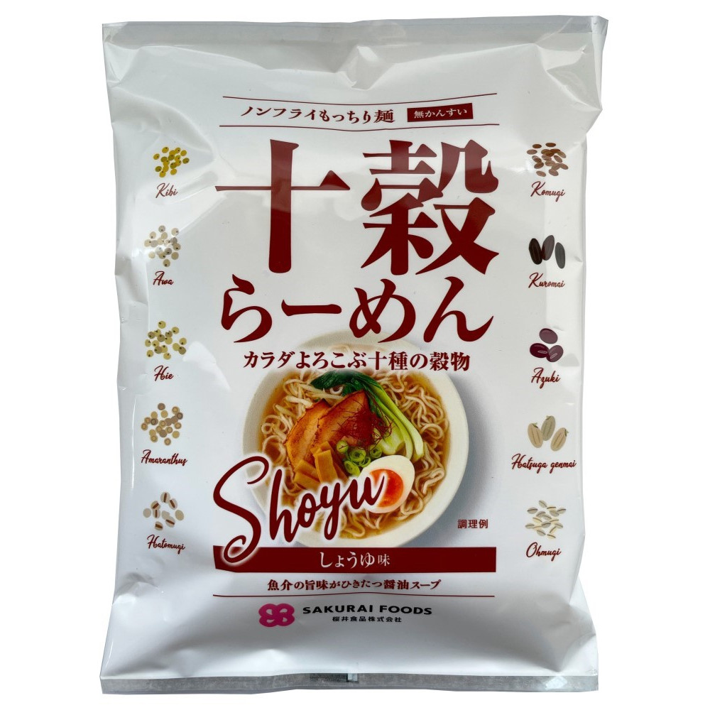 88g　桜井食品　十穀らーめん・しょうゆ味　自然食品の通販サンショップ