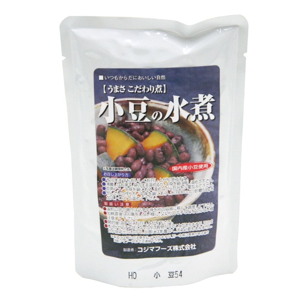 国内産　230g　小豆の水煮　コジマフーズ　自然食品の通販サンショップ