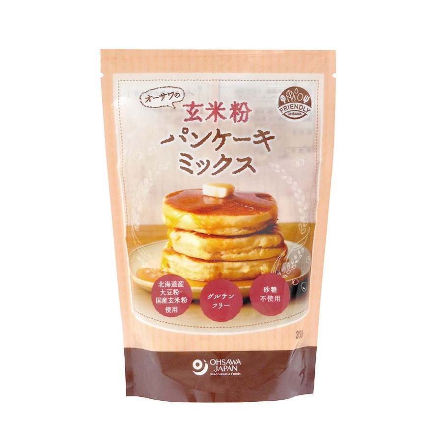 オーサワジャパン　自然食品の通販サンショップ　オーサワの玄米粉パンケーキミックス　200g