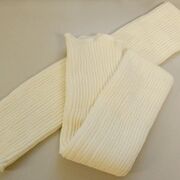 ライブコットン 二重織りレッグウォーマー（シルク＆コットン） オフホワイト