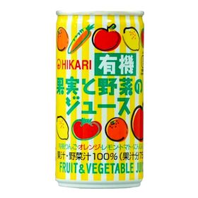 ヒカリ 有機・果実と野菜のジュース 190g