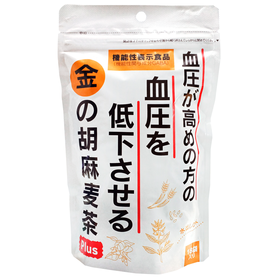 小川生薬 血圧が高めの方の血圧を低下させる 金の胡麻麦茶Plus 90g(5g×18)