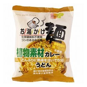 創健社 お湯かけ麺　植物素材カレーうどん 81g