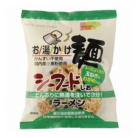 創健社 お湯かけ麺　シーフードしおラーメン 73g