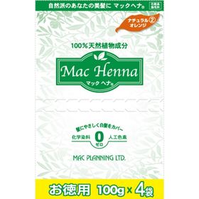 マックプランニング マックヘナ お徳用（ナチュラルオレンジ）-2　400g(100g×4袋)