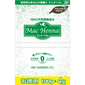 マックプランニング マックヘナ お徳用（ナチュラルブラウン）―5 400g(100g×4袋)