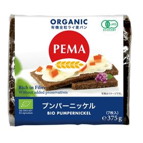 ミトク PEMA 有機全粒ライ麦パン(プンパーニッケル) 375g(6枚入)