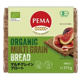 PEMA 有機全粒ライ麦パン(マルチグレインブロート) 375g(6枚）