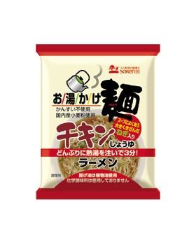 創健社 お湯かけ麺　チキン醤油ラーメン 75g